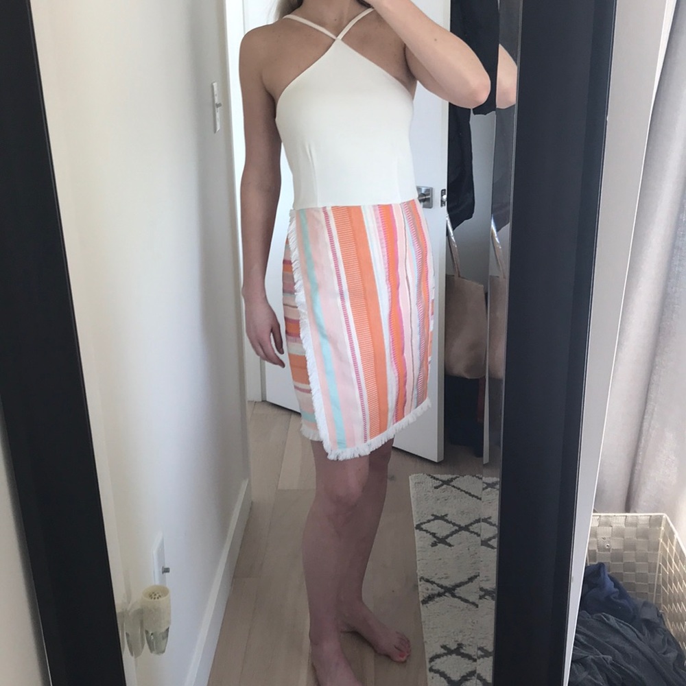 Adorable Anthro multicolor striped dress